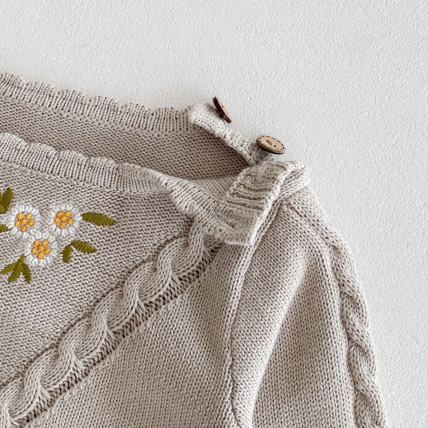 縄編みカントリーニットセットアップ