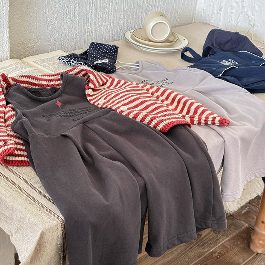 🅽🅴🆆 [2color / 80-130] ゆったりワイドレッグオールインワン