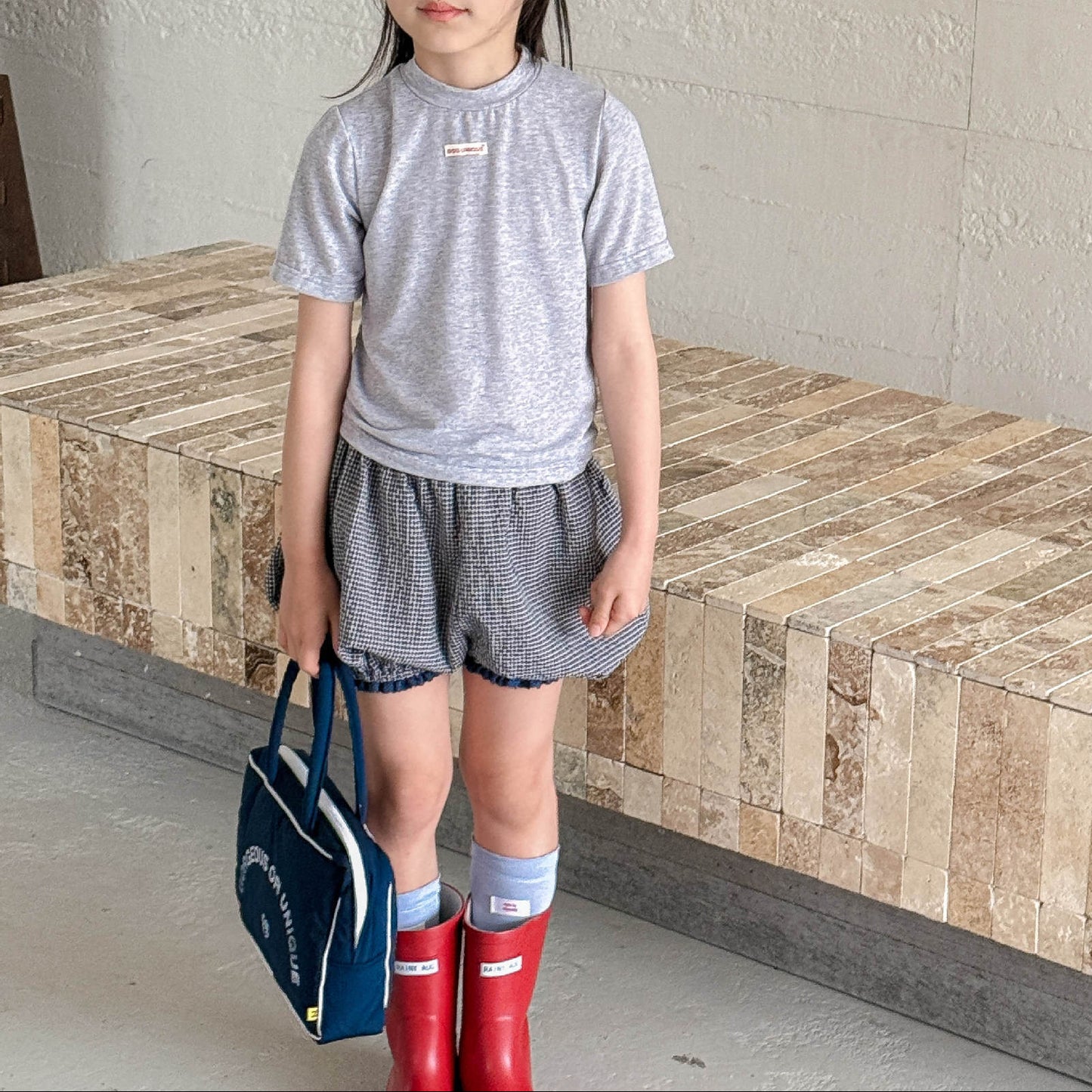 🅽🅴🆆 [3color / 80-130] 杢カラーシックサマーシャツ