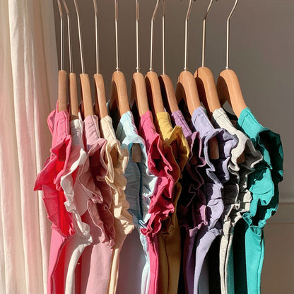 🅽🅴🆆 [11color / 90-140] シンプルフリルノースリーブ