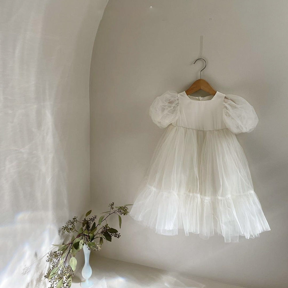 ふんわりチュールホワイトドレス