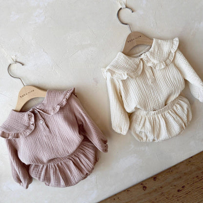 コットンフリルカラーセットアップ(2color)