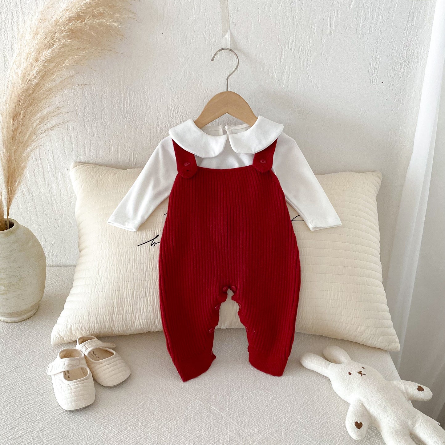 北欧ニットオーバーオール(6color)