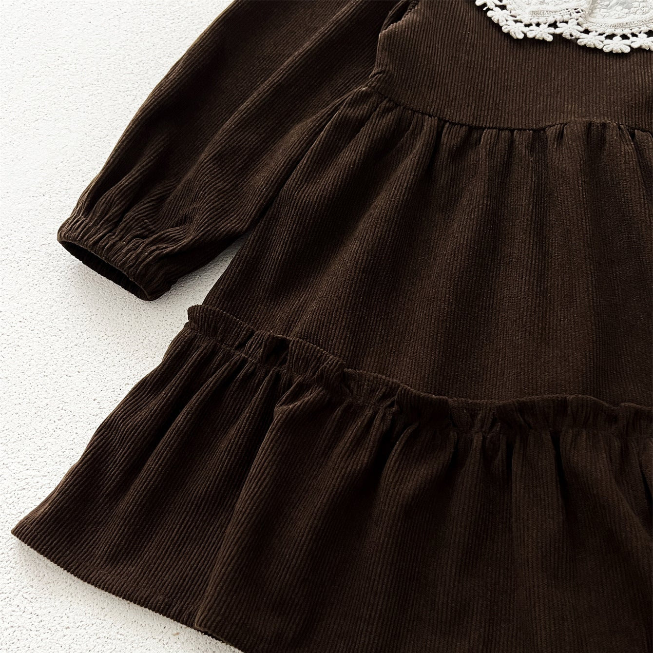 🅽🅴🆆 お花レース衿ナチュラルワンピース