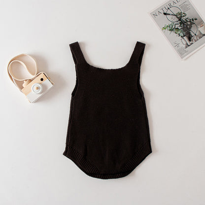 レインボーベビーニットサロペット(3color)