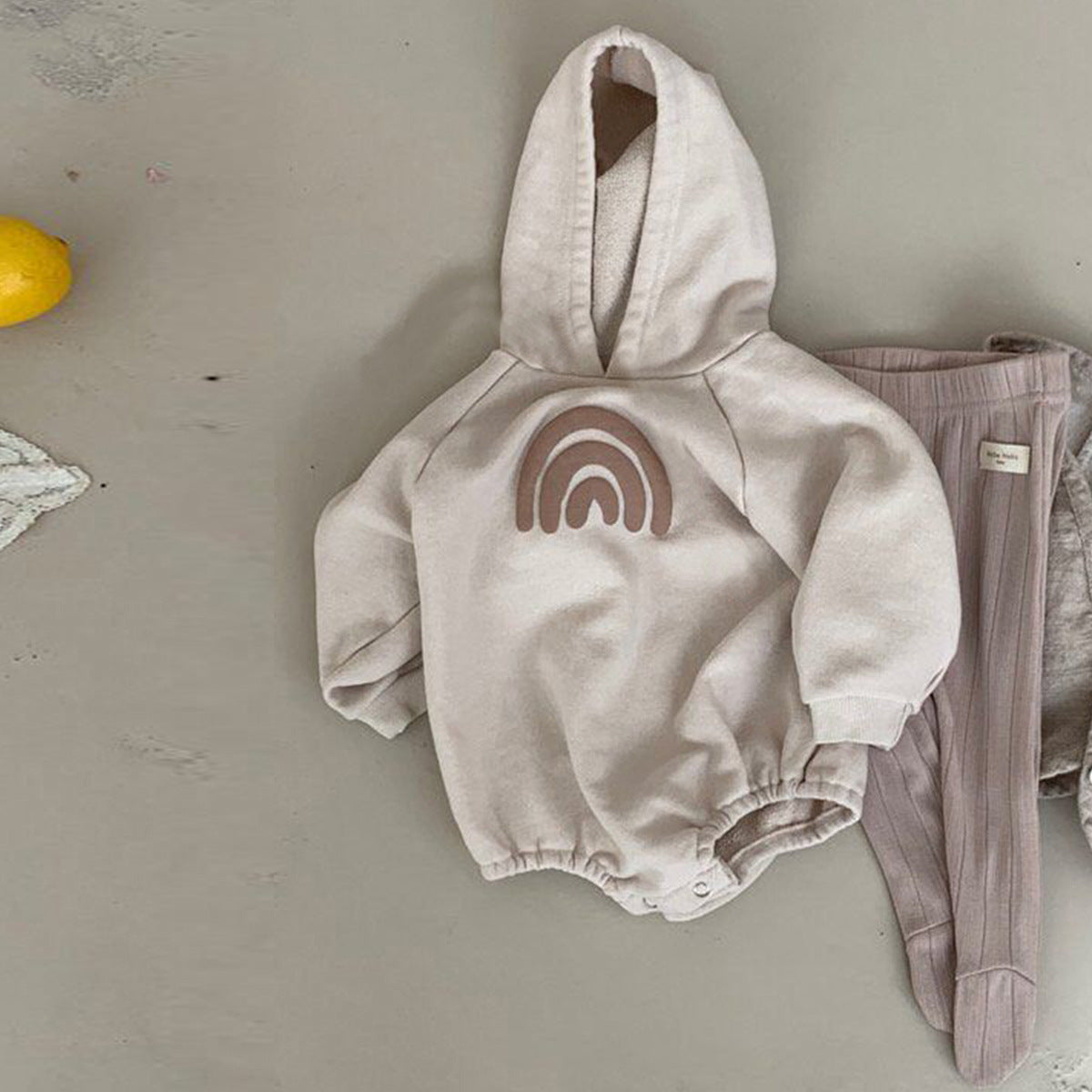 レインボーフードロンパース(2color)