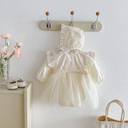 🅽🅴🆆 ヨーロピアンレースチュールロンパースセット