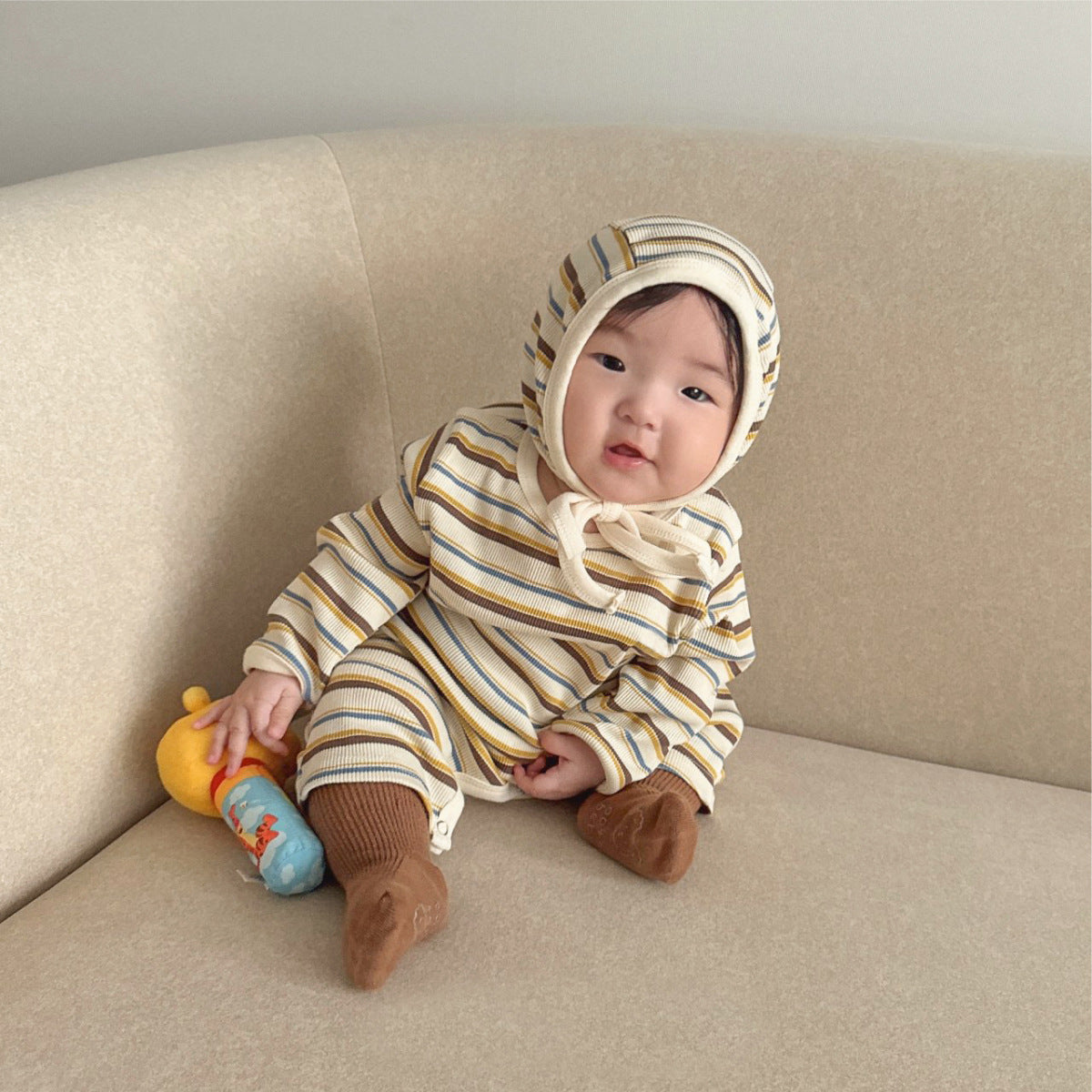 デザインボーダーロンパース(2color)