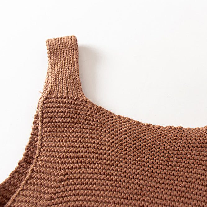 レインボーベビーニットサロペット(3color)