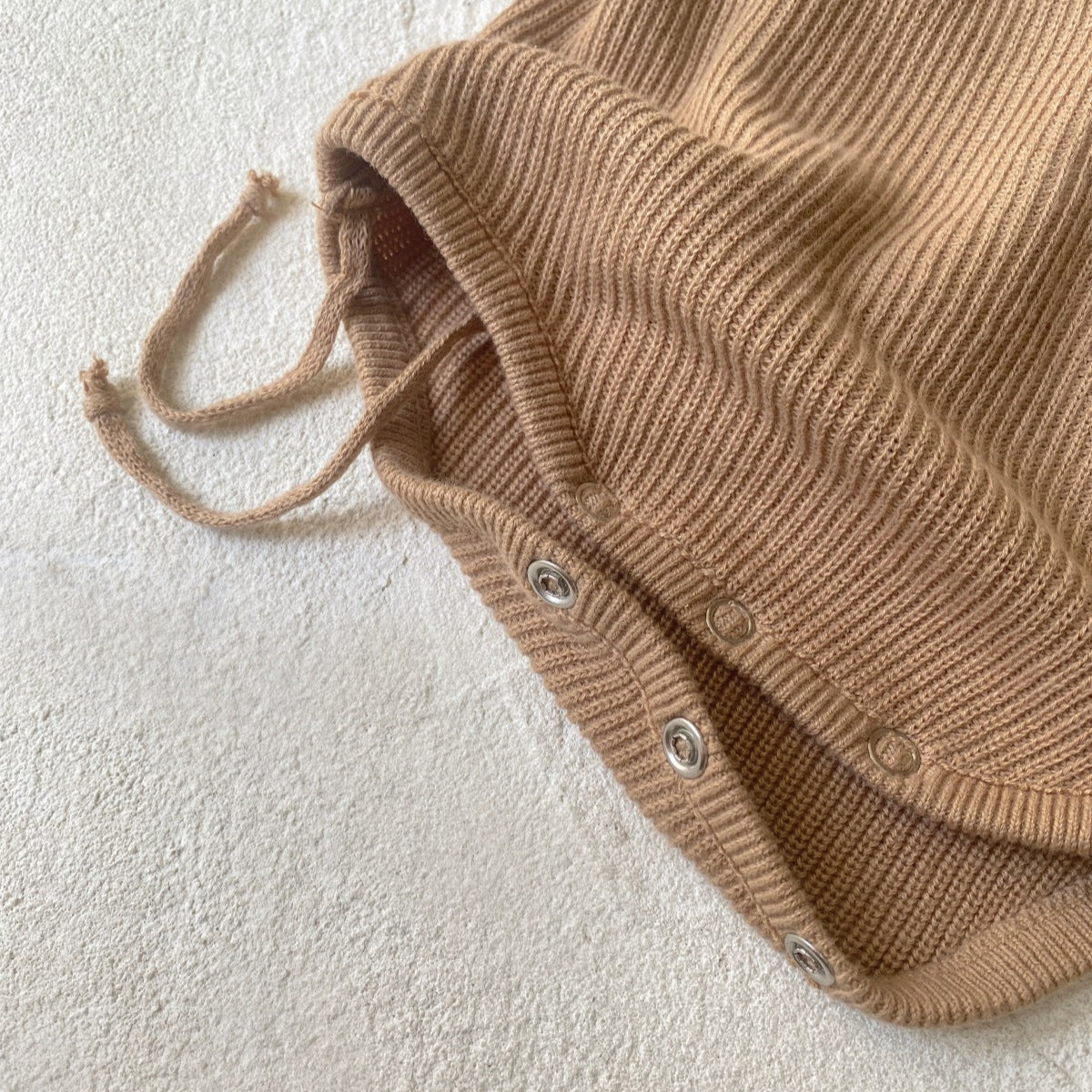 前あきベビーニットロンパース(2color)