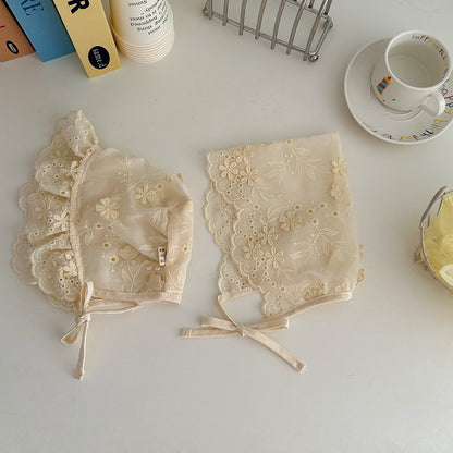 ベビーレースデザインボンネット(4color)