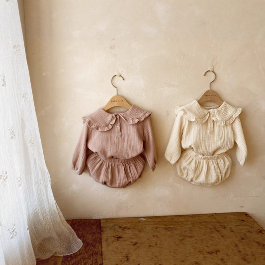 コットンフリルカラーセットアップ(2color)