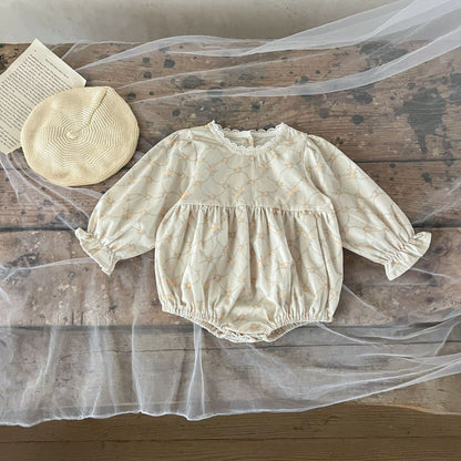 ヨーロピアン柄ロンパース