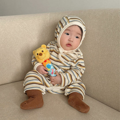 デザインボーダーロンパース(2color)