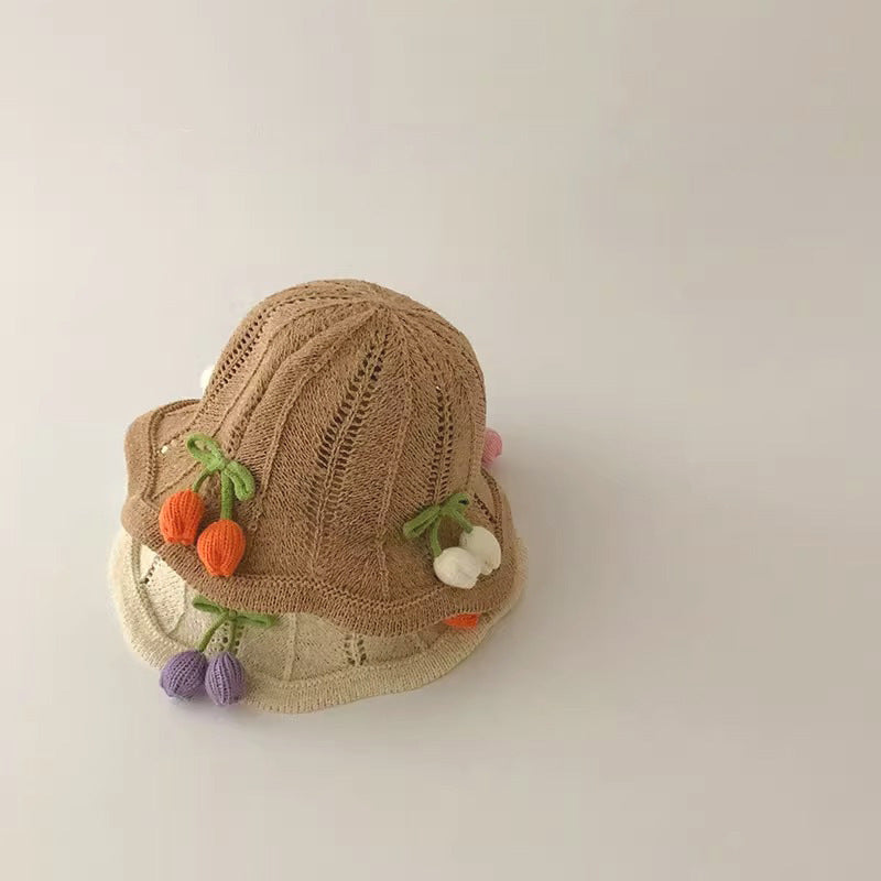🅽🅴🆆 [3color / one size] ボンボンおはなベビーサマーハット