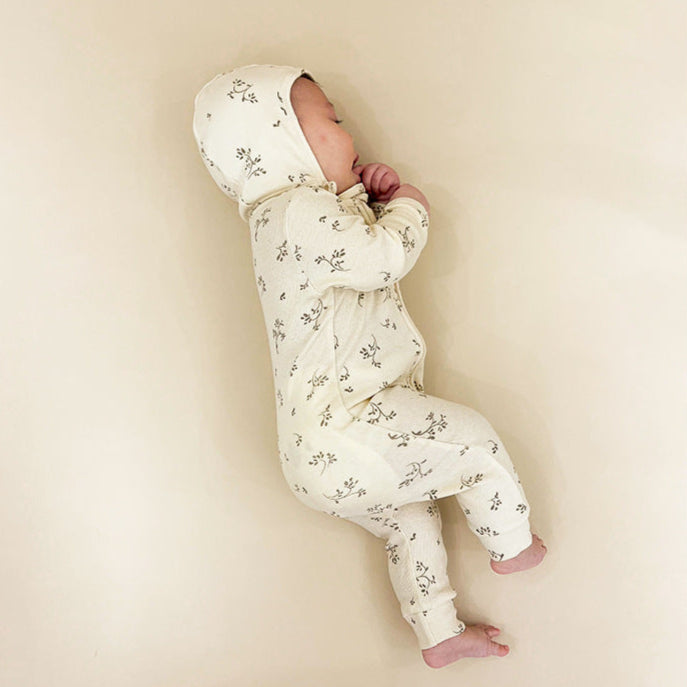 北欧ベビージッパーロンパース(4color)