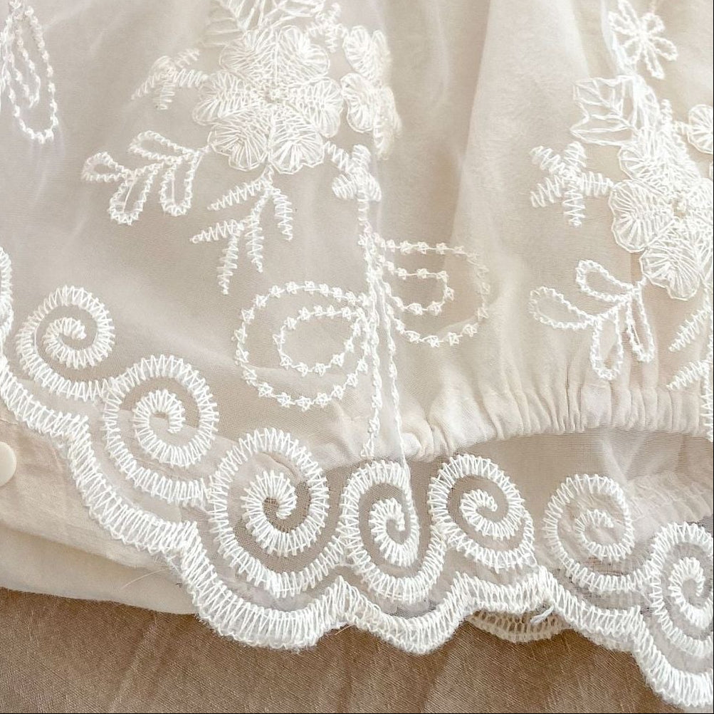 🅽🅴🆆 デザイン刺繍レースドレスロンパース