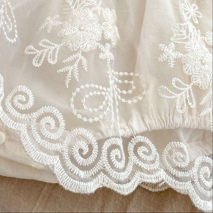 🅽🅴🆆 デザイン刺繍レースドレスロンパース