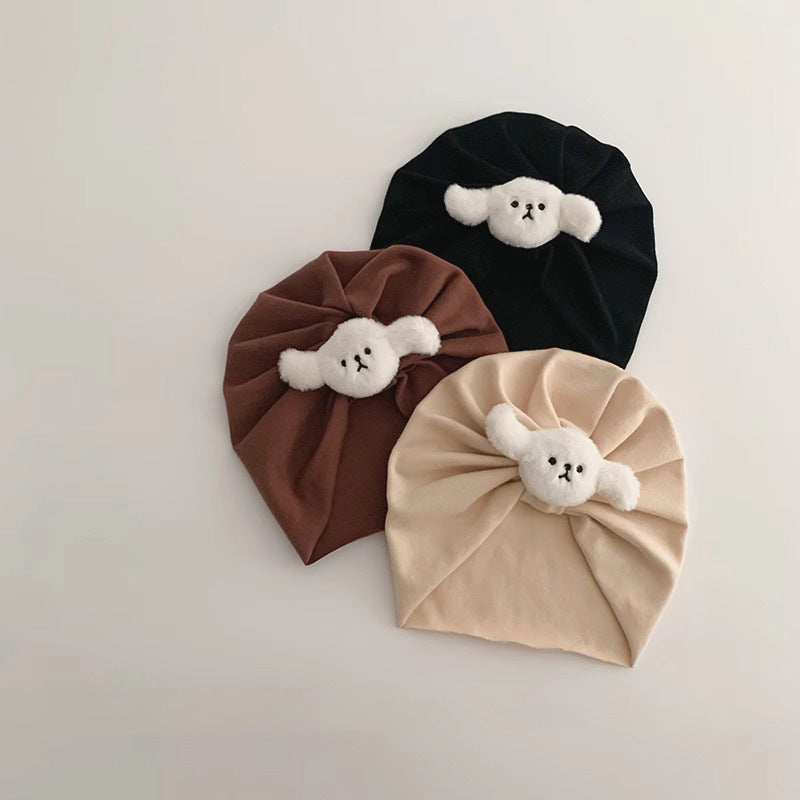 ぷっくりワンワンターバンキャップ(3color)