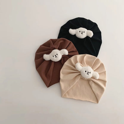 ぷっくりワンワンターバンキャップ(3color)