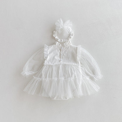 🅽🅴🆆 ホワイトセレモニーベビードレス