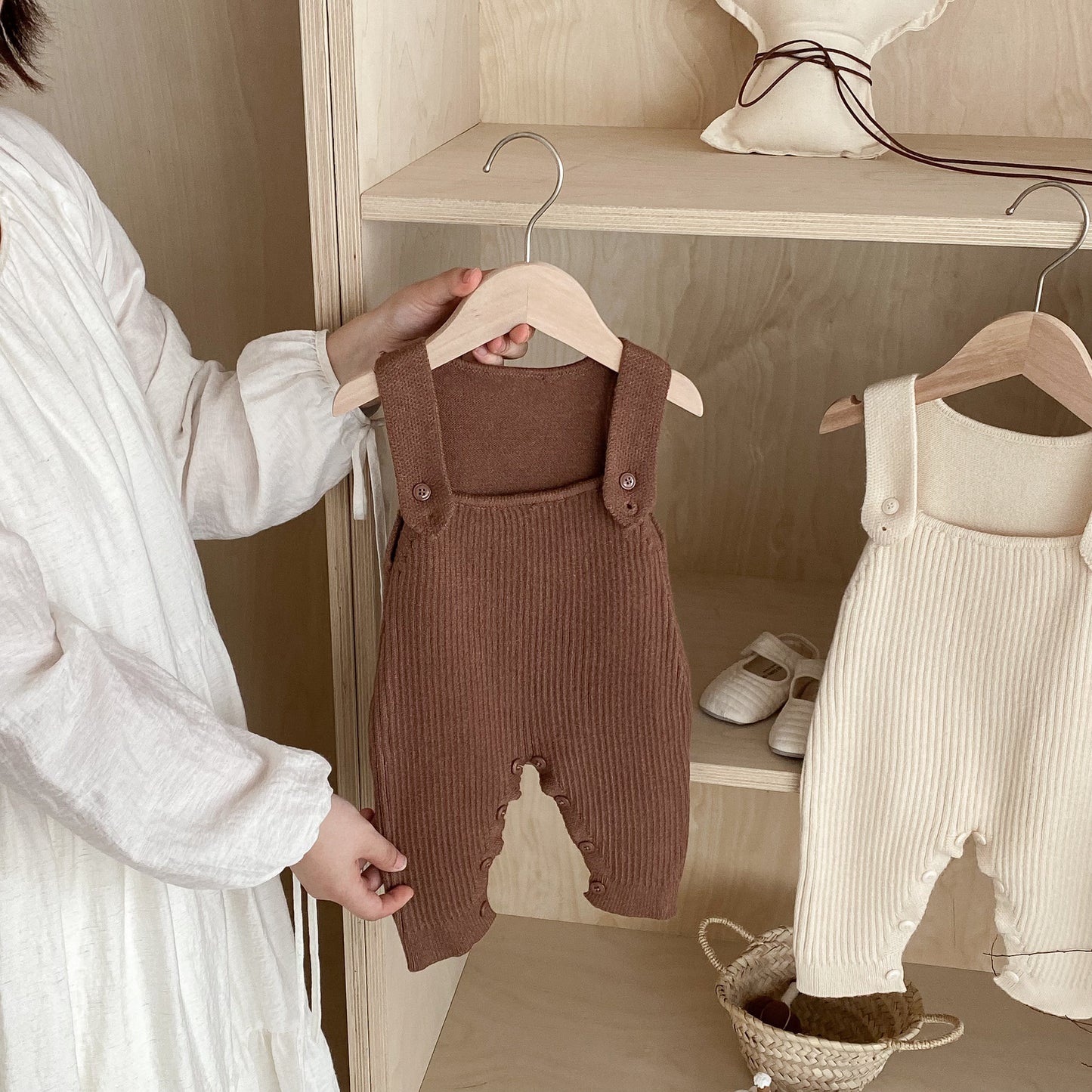 北欧ニットオーバーオール(6color)