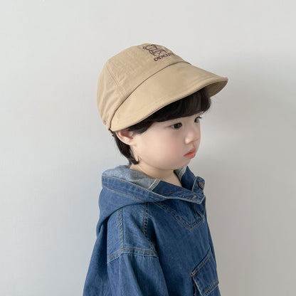 クマさん刺繍アーチキャップ(4color)