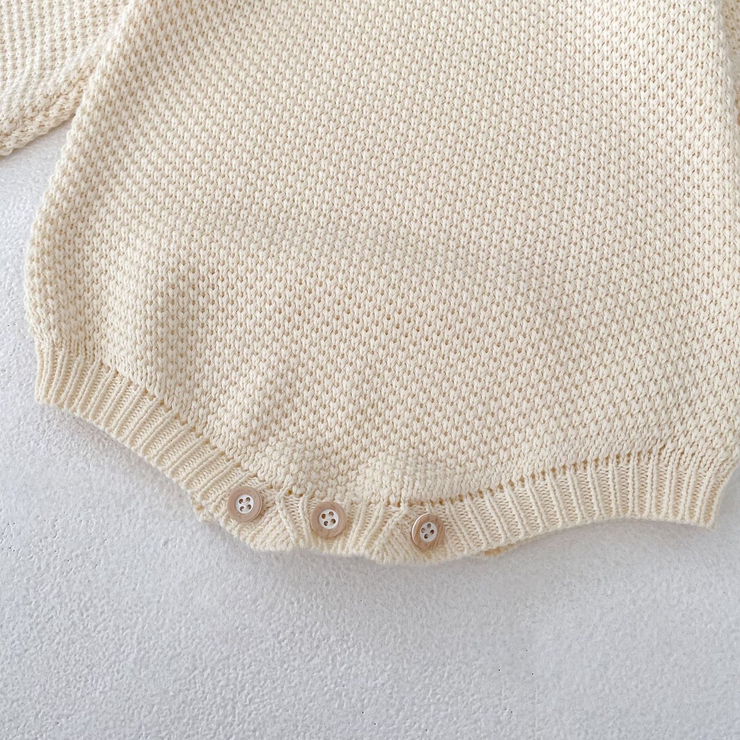 シンプル衿ニットロンパース(2color)