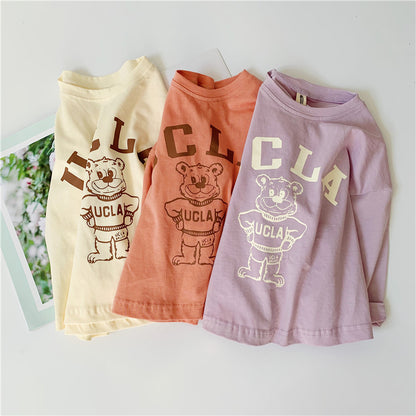 🅽🅴🆆 [3color / 80-130] ラフベアプリントTシャツ