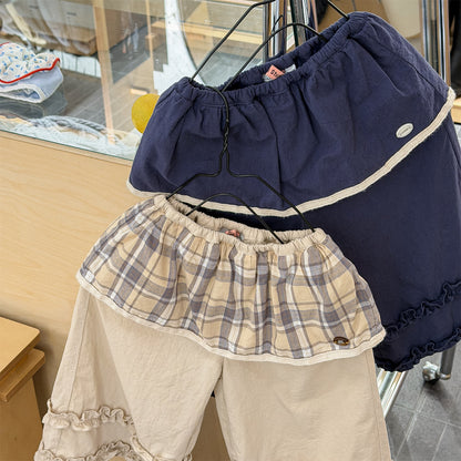 🅽🅴🆆 [2color / 80-130] レイヤードワイドレッグパンツ