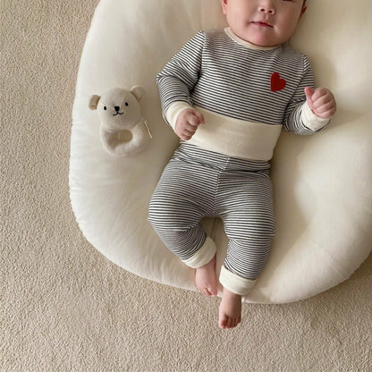 ナチュラルベビールームウェア3点セット(2color)