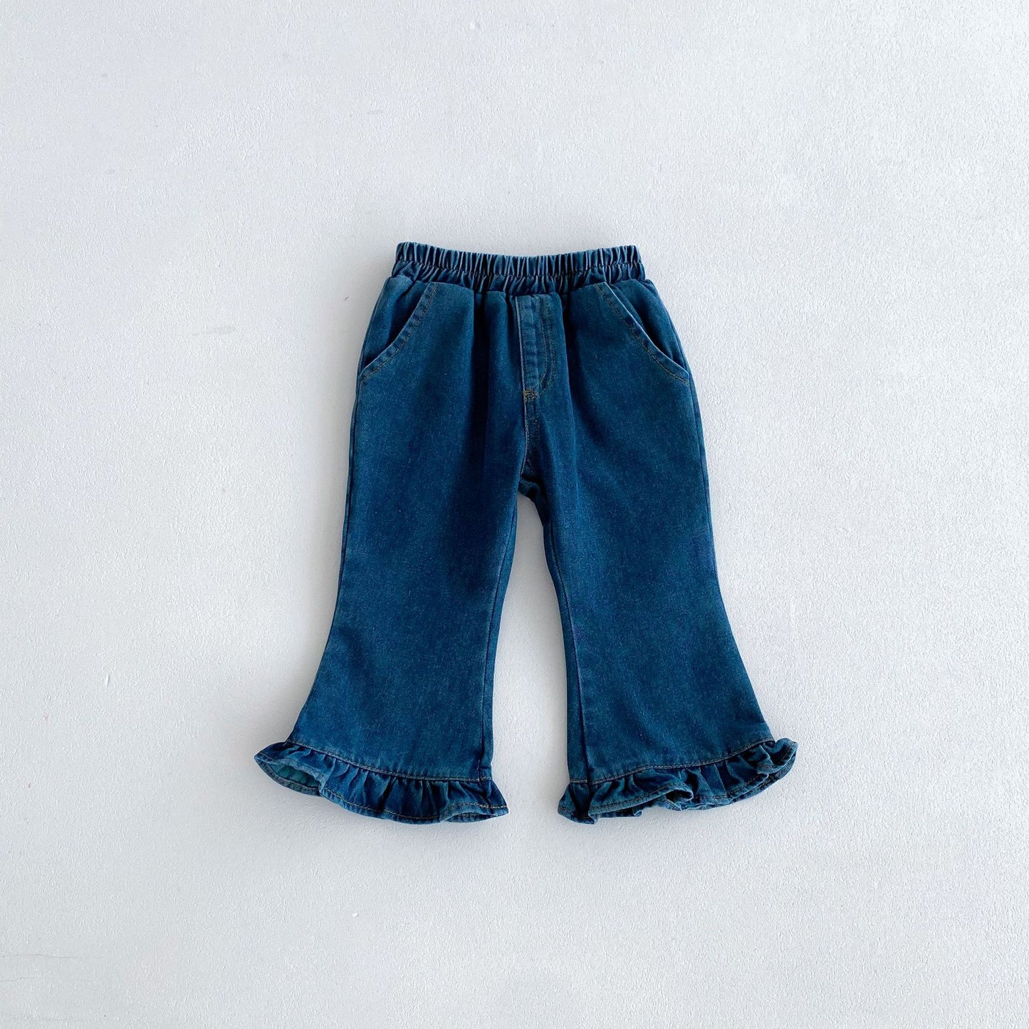 裾フレアデニムパンツ(2color)