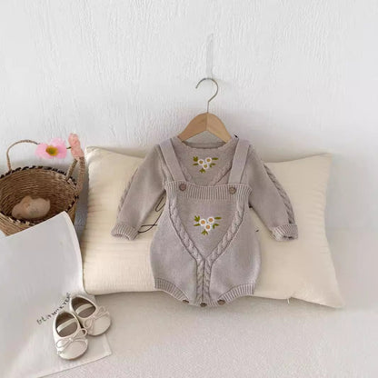 縄編みカントリーニットセットアップ