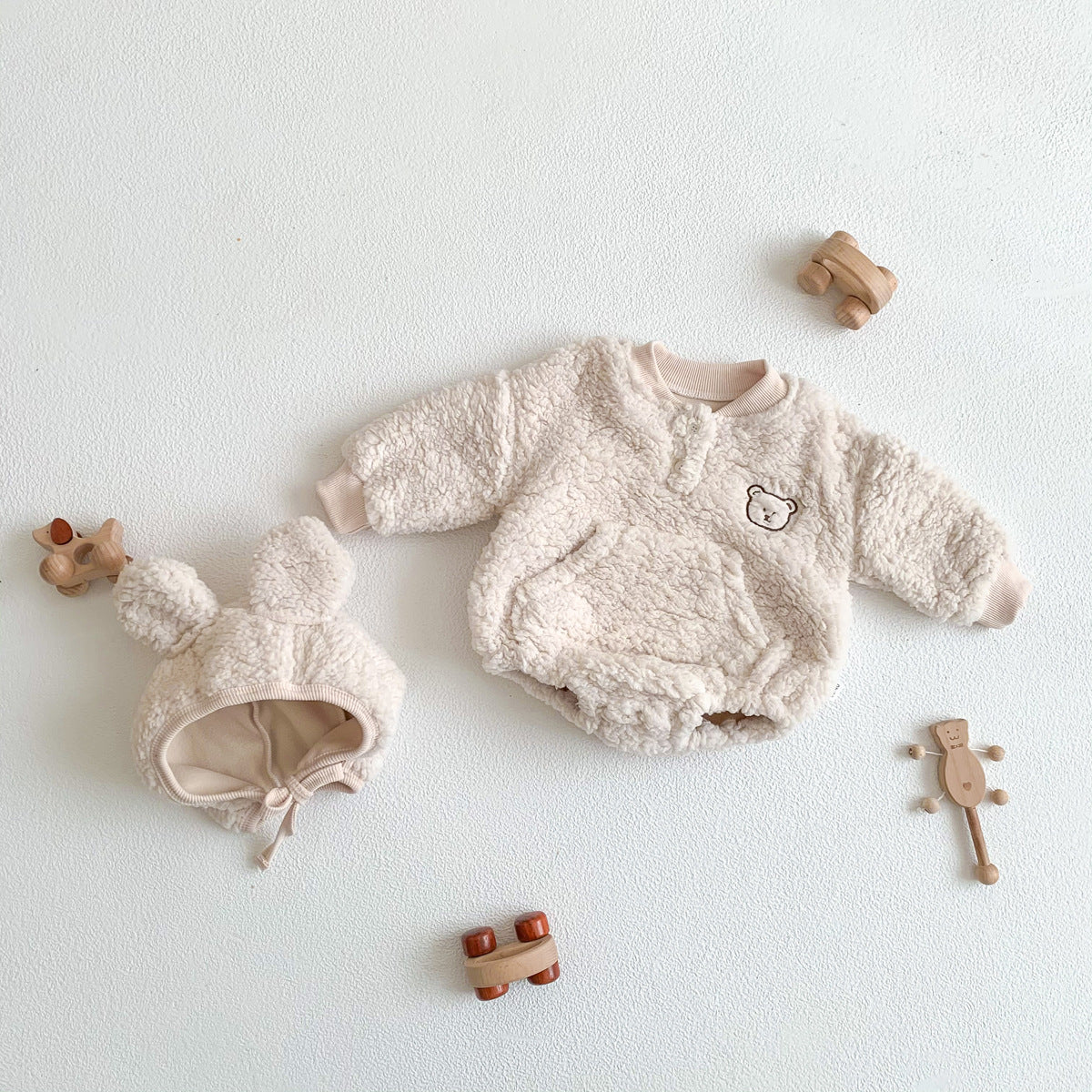 モコモコなりきりベビーベアセット(2color)