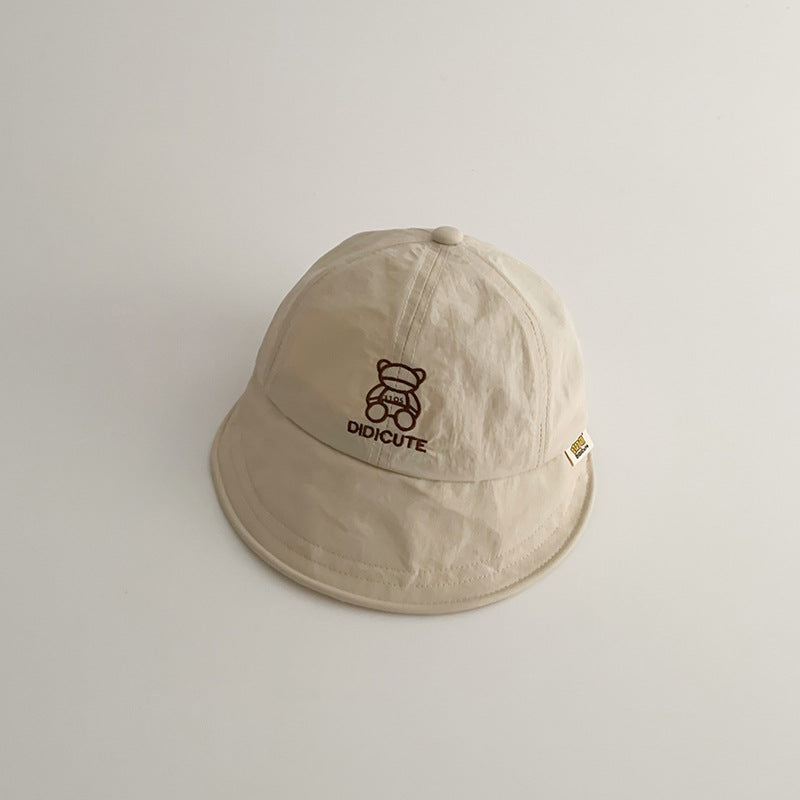 クマさん刺繍アーチキャップ(4color)