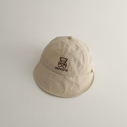 クマさん刺繍アーチキャップ(4color)