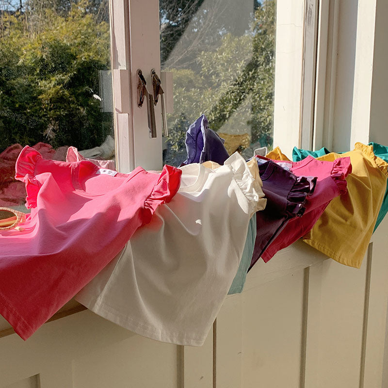 🅽🅴🆆 [11color / 90-140] シンプルフリルノースリーブ