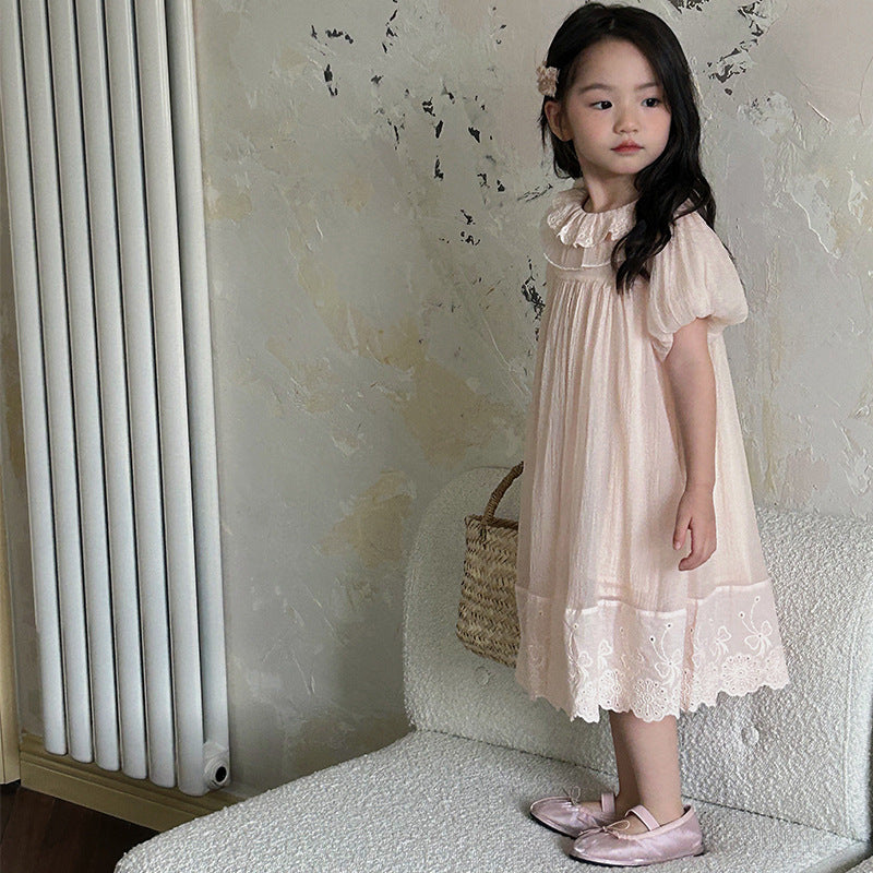 ヨーロピアンパフレースドレス(2color)