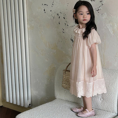 ヨーロピアンパフレースドレス(2color)