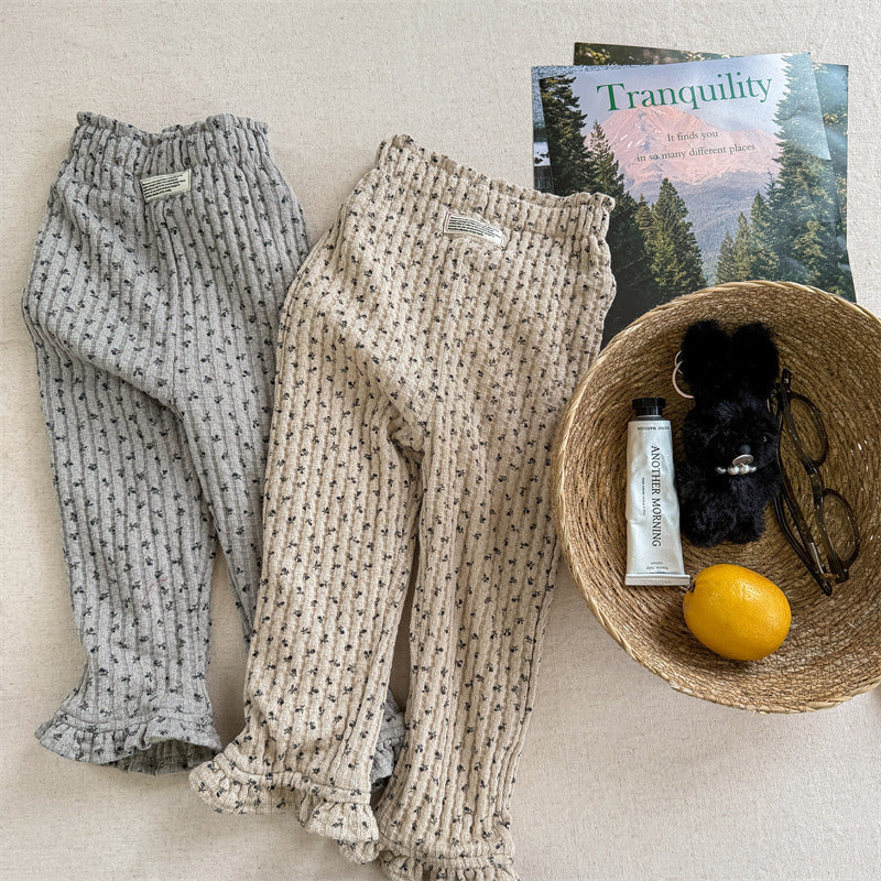 花柄ふんわりリブボトム(2color)