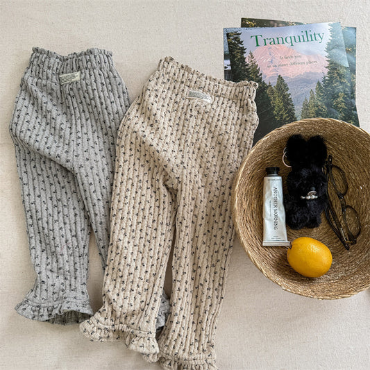 花柄ふんわりリブボトム(2color)