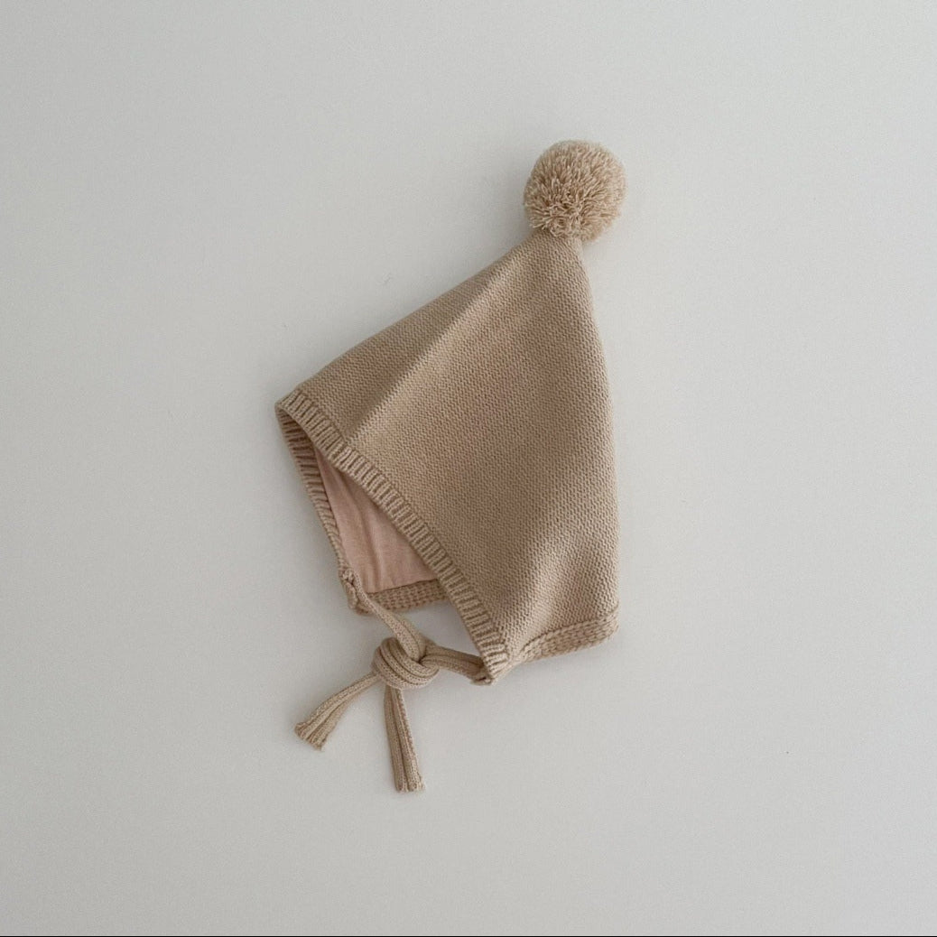 とんがりボンボンニットボンネット(10color)