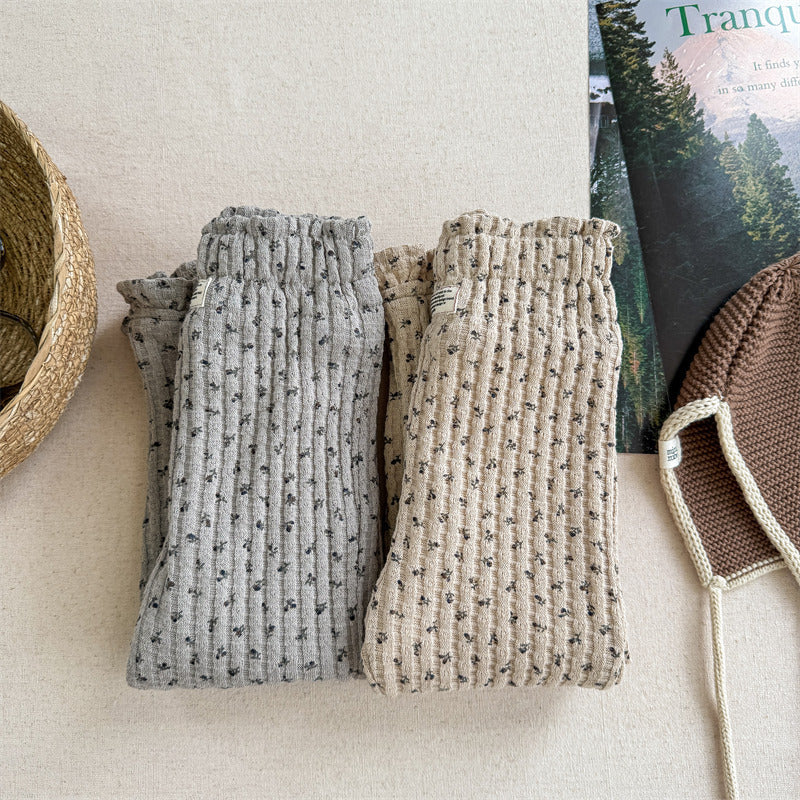 花柄ふんわりリブボトム(2color)