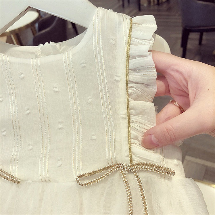 ［再販売］ノースリーブフリルレースドレス