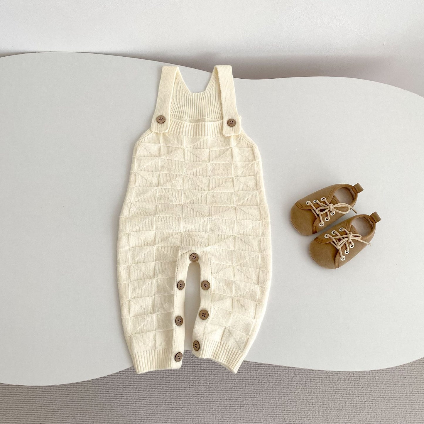 ベビーサロペットロングニット(3color)