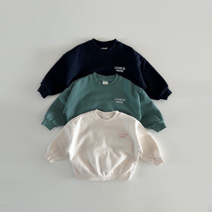 [3color / 80-130] バックプリントスウェットトップス