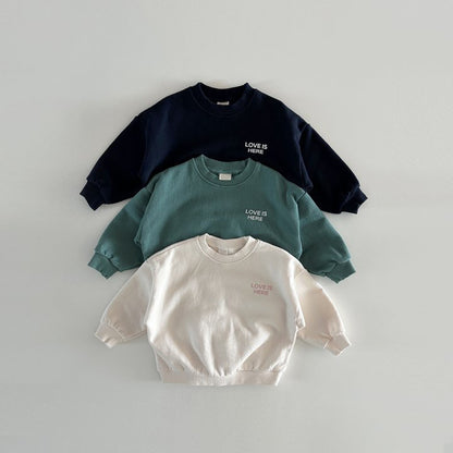 [3color / 80-130] バックプリントスウェットトップス