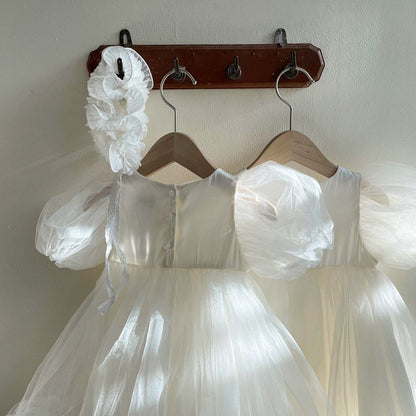 ふんわりチュールホワイトドレス