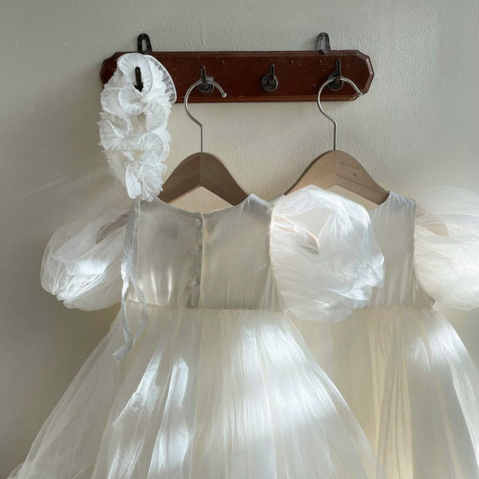 ふんわりチュールホワイトドレス
