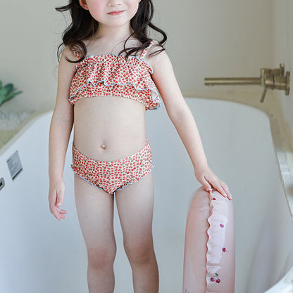【即納】[2color / 80-130] ホルターネックラブリースイムウェア